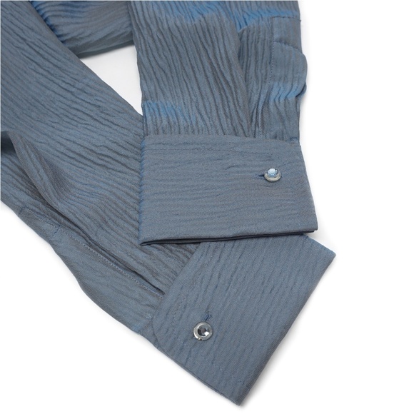 GIANFRANCO FERRÉ Silk Blend Plissé Blouse IT 40 - Picture 6 of 14